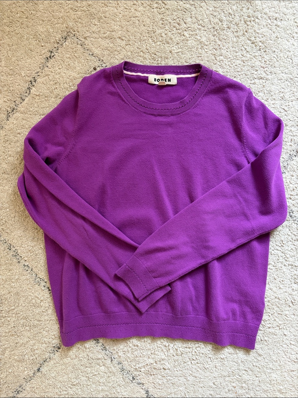 Boden Purple Crewneck Sweater